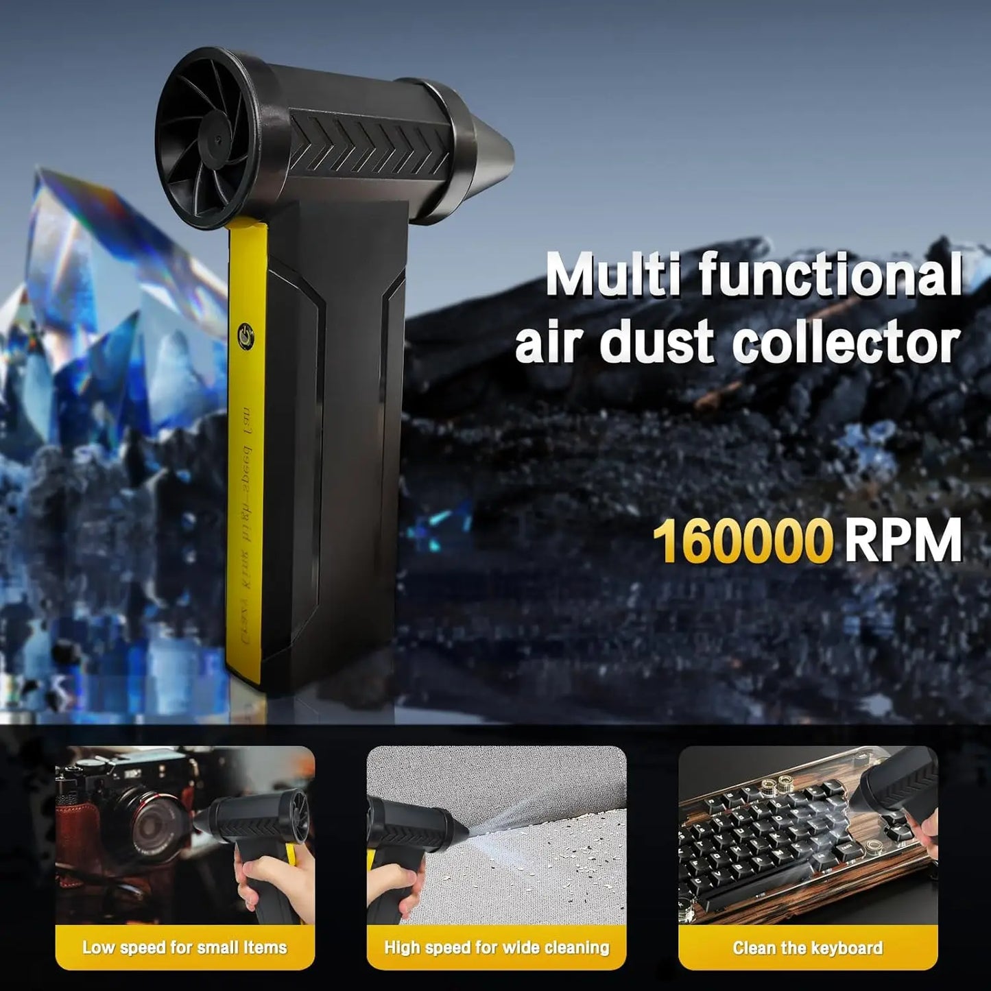 Mini turbowentylator 160000RPM, 10000mAh, przemysłowy dmuchawa ręczna