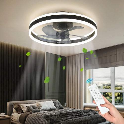 Nowoczesny sufitowy wentylator LED z pilotem i regulacją