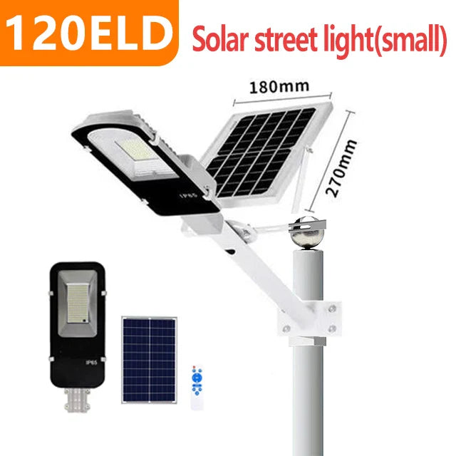 Mocna lampa solarna 200W, wodoodporna, 6000mAh, automatyczna