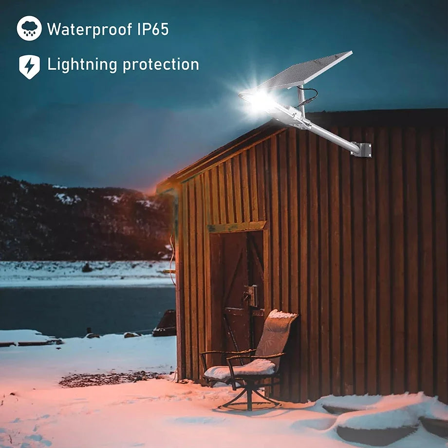Mocna lampa solarna 200W, wodoodporna, 6000mAh, automatyczna