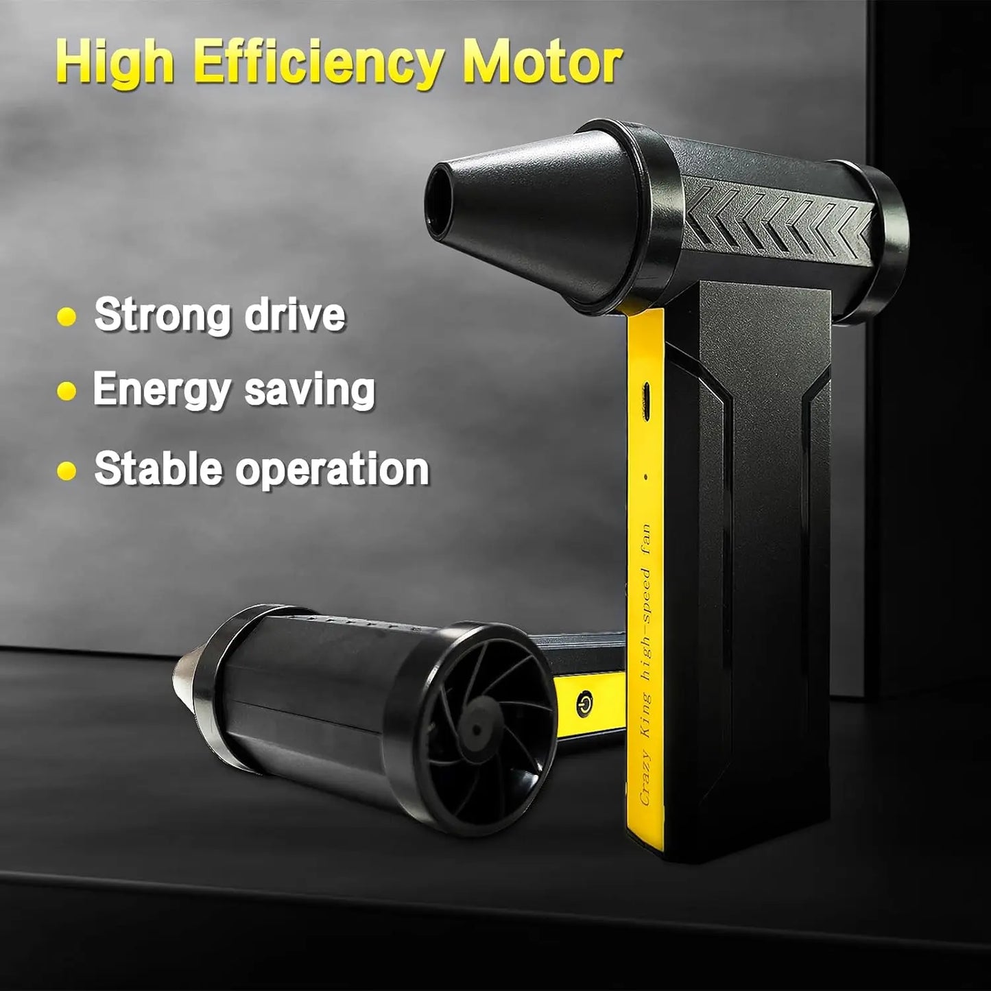 Mini turbowentylator 160000RPM, 10000mAh, przemysłowy dmuchawa ręczna