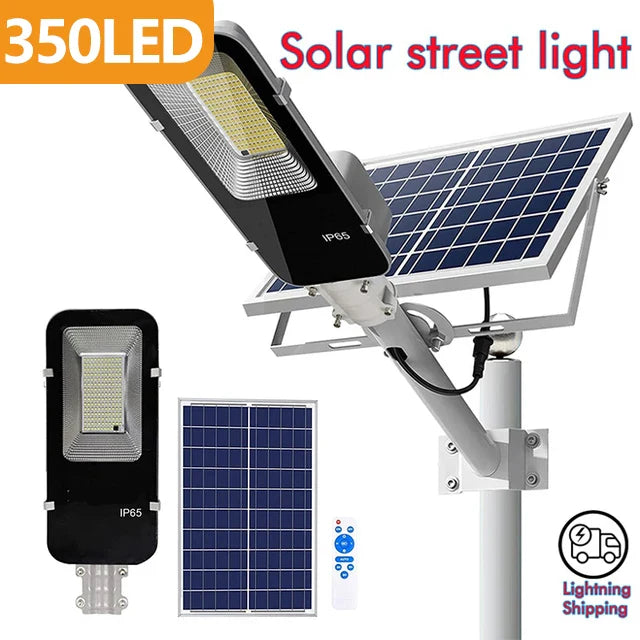 Mocna lampa solarna 200W, wodoodporna, 6000mAh, automatyczna