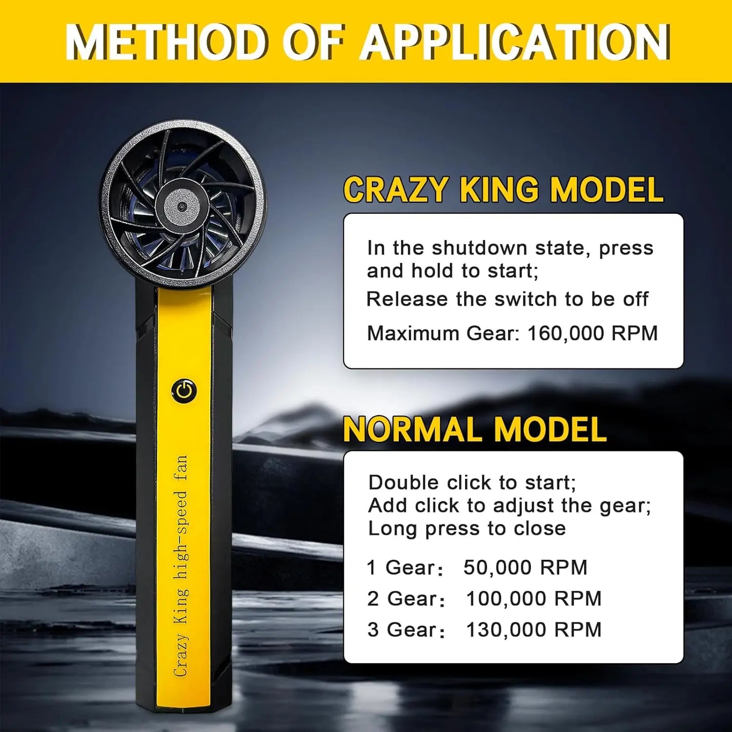 Mini turbowentylator 160000RPM, 10000mAh, przemysłowy dmuchawa ręczna