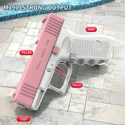Letni pistolet na wodę, wysokociśnieniowy, bez elektryki